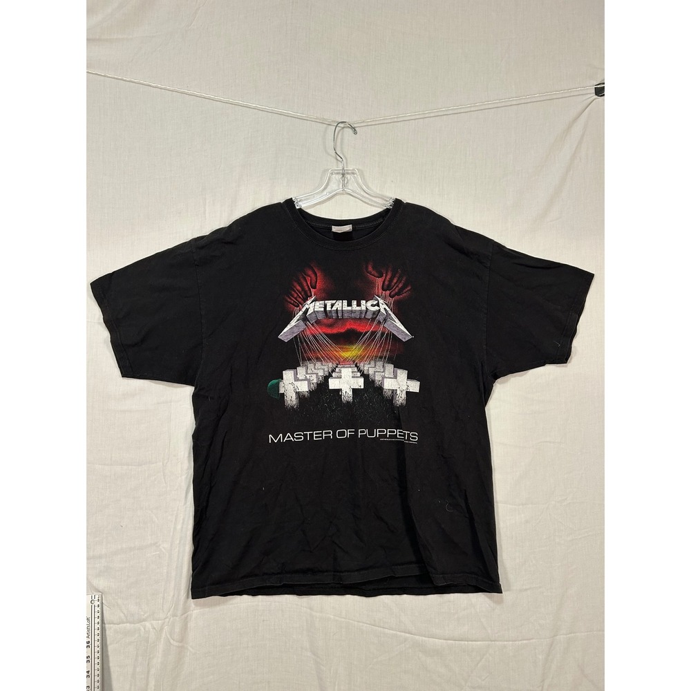 Metallica Master of Puppets Graphic TShirt Mens 2XL Black Hanes Heavyweight 2007